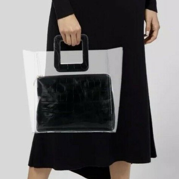 Staud Large Shirley Tote Croc Bag - Picture 1 of 7
